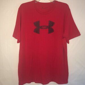 Under Armour Loose Top Size XL Red Heatgear Men's Tshirt